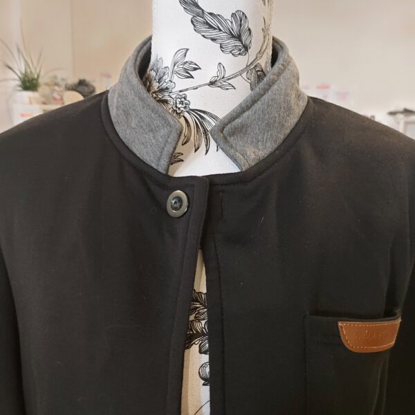 reusecentrum, baterkaren, pánske, vrchný diel, teplákovina, sako, pohodlné, ležérne, elegantné, XL, čierna