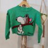 reusecentrum, baterkaren, H&M, svetrík, detský, Peanuts, zelený, moderný, pohodlný