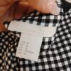 reusecentrum, baterkaren, šaty, dámske šaty, voľné šaty, kárované, čierno-biele, mašľa, dlhé rukávy, elegantné, tenká látka, 44