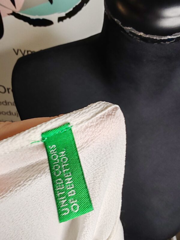 reusecentrum, baterkaren, dámska, košeľa, priedušná, Benetton, béžová, XL, V výstrih, zvonové rukávy, elegantná