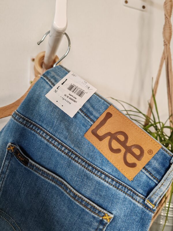 reusecentrum, baterkaren, Lee, rifle, pánske, slim, stredne modré, kvalitné, pohodlné, W33, L34