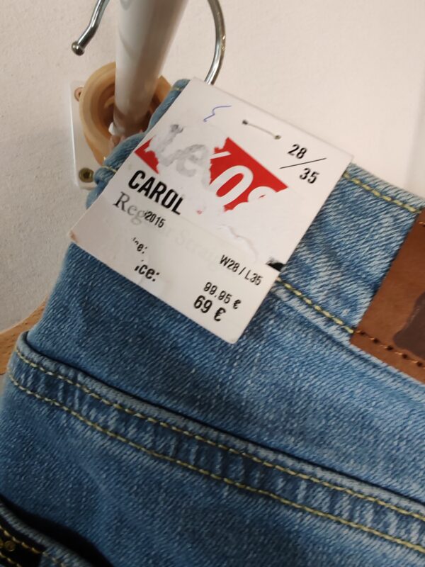 reusecentrum, baterkaren, Lee, dámske, rifle, slim, stredne modré, W28, L35