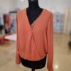 reusecentrum, baterkaren, Vero Moda, jesenná blúza, oranžová blúza, čipková blúza, voľný strih, elegantná blúza, ľahká blúza