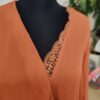 reusecentrum, baterkaren, Vero Moda, jesenná blúza, oranžová blúza, čipková blúza, voľný strih, elegantná blúza, ľahká blúza