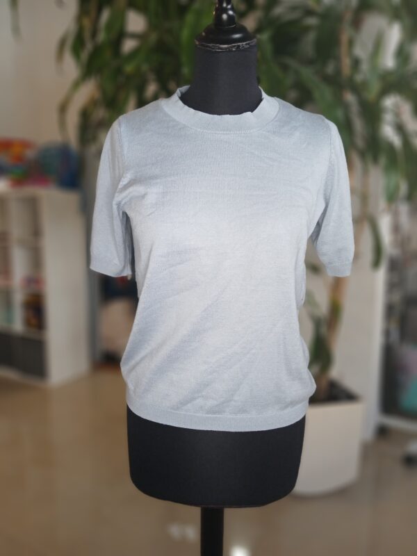 reusecentrum, baterkaren, Lindex, top, dámske, XS, kvalitný, minimalistický, modrosivý