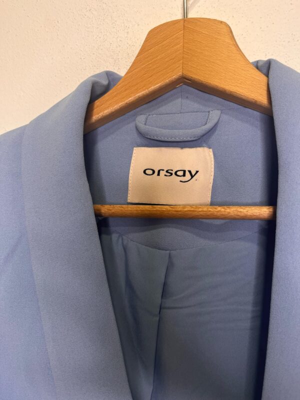 reusecentrum, baterkaren, Orsay, sako, bledomodré, elegantné, business casual, M, jarné sako, nadčasový kúsok