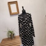 reusecentrum, baterkaren, jeane pascale, šaty, bodkované, letné, veľkosť 44, dámske oblečenie, elegantné, pohodlné