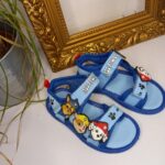 tlapkova patrola, sandále pre chlapcov, letná obuv, modré sandále, detské sandále, obuv na suchý zips, chlapčenská obuv, reusecentrum, baterkaren