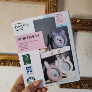 reusecentrum, baterkaren, rámiky na fotky, detské rámiky, zvieratkové rámiky, pastelové farby, dekorácia do detskej izby, sada rámikov