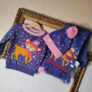Tagy: dedoles, detskyset, sveter, ciapka, sal, dievca, velkost2-3roky, zimnyset, srnka, detska_moda, reusecentrum, baterkaren