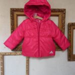 reusecentrum, baterkaren, detska bunda, adidas, velkost 80, 9-12 mesiacov, dievcenska bunda, zimna bunda, secondhand detske oblecenie