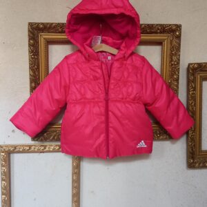 reusecentrum, baterkaren, detska bunda, adidas, velkost 80, 9-12 mesiacov, dievcenska bunda, zimna bunda, secondhand detske oblecenie