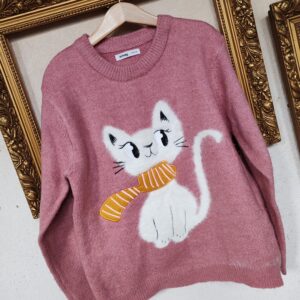 reusecentrum, baterkaren, detske oblecenie, dievcensky sveter, sinsay deti, velkost 140, svetrik pre dievca, ruzovy sveter, detska moda, skolske oblecenie, secondhand deti, udrzatelna moda