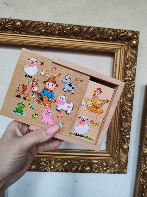 reusecentrum, baterkaren, detskehracky, puzzle, drevena_hracka, farma, edukacna_hracka, montessori, deti, secondhand